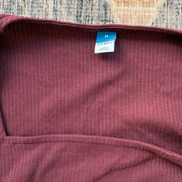 Old Navy Burgundy Long Sleeve Bodysuit - Picture 3 of 4